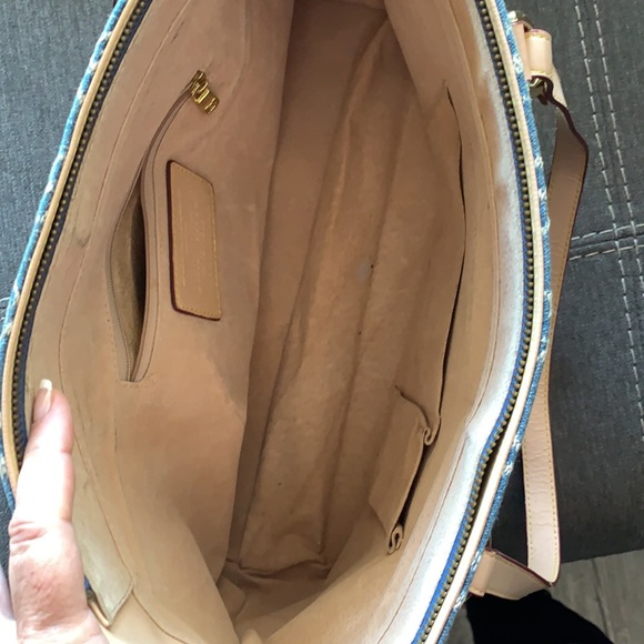 blue fabric tote - Picture 3 of 10